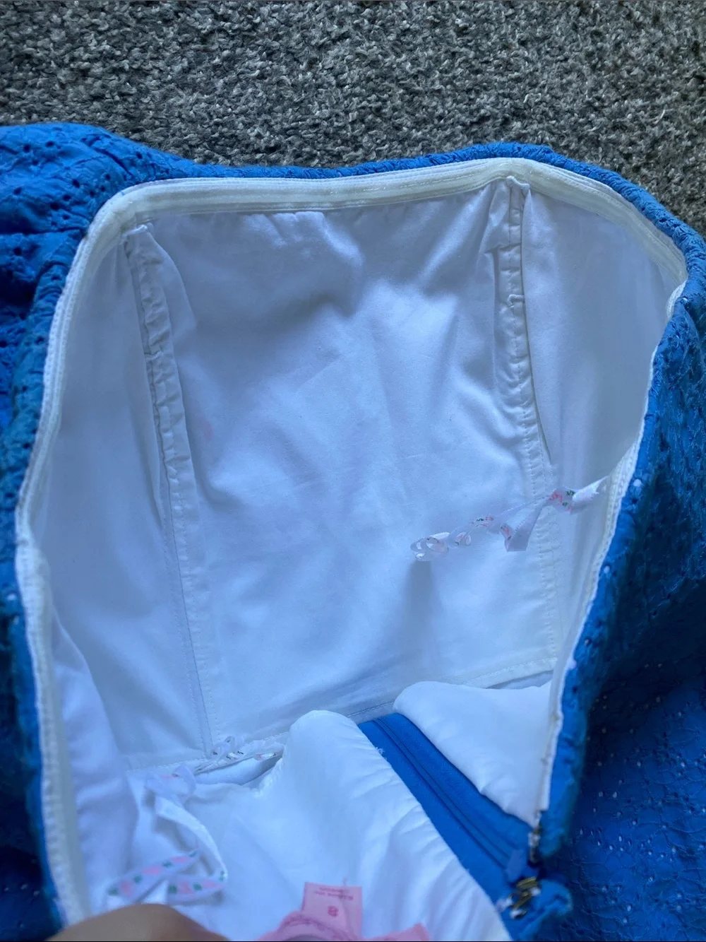 Lilly Pulitzer Strapless Eyelet Dress in Blue - Picture 8 of 8